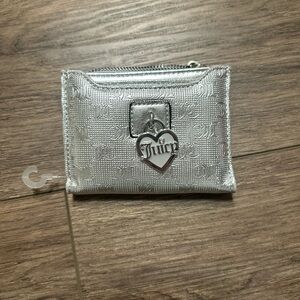 Juicy Couture Metallic Silver Card Holder